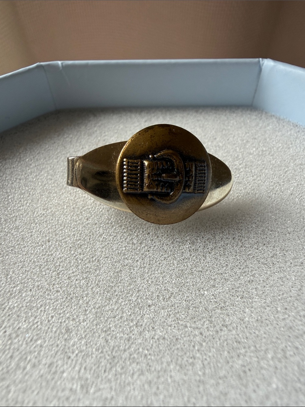 Men’s Vintage Classic Copper-Tone Men's Tie Clip with Buckle Accent
